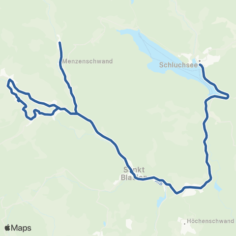 RVF Titisee Bf ↔︎ Seebrugg Bf map