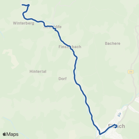 RVF Geisberg Höhehäuser ↔︎ Elzach Bf map
