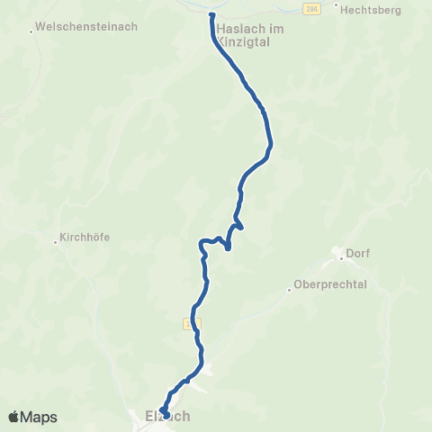 RVF Haslach ↔︎ Elzach Bf map