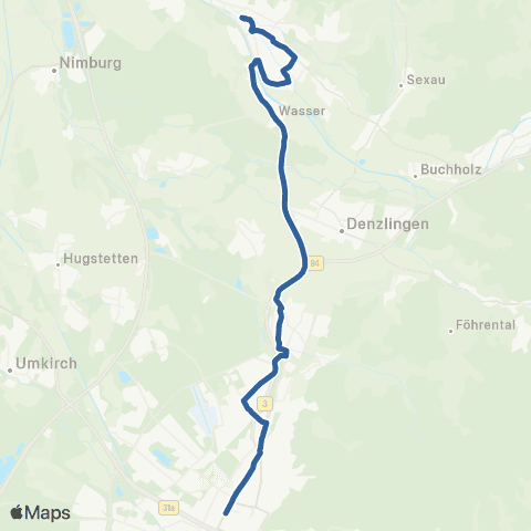 RVF Emmendingen Bf ↔︎ Gundelfinger str. (Freiburg) map