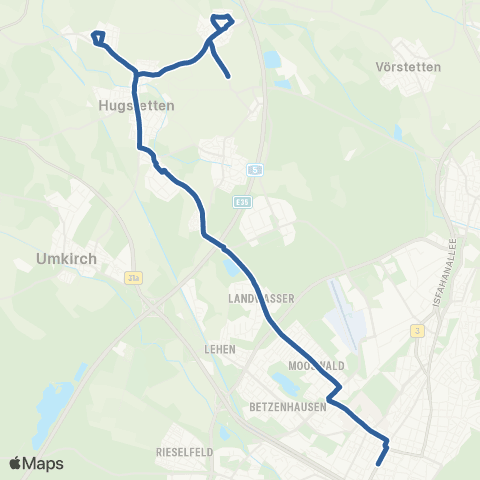 RVF March Holzhausen Pflugsweide ↔︎ Moosweiher (Freiburg) map
