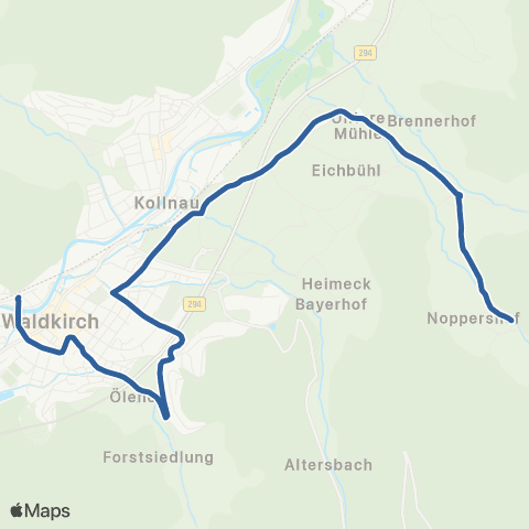 RVF Siensbach Dobel ↔︎ Waldkirch  Bf map