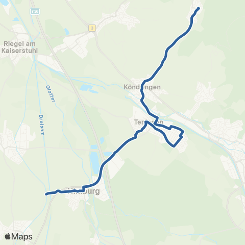 RVF Nimburg Bf ↔︎ Emmendingen Bf map