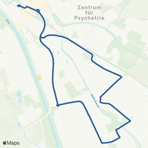 RVF Emmendingen Bf ↔︎ Breisach Bf map