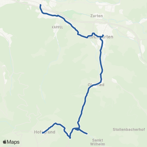 RVF Kirchzarten Bf ↔︎ Laßbergstr. (Freiburg) map