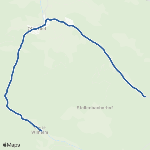 RVF St. Wilhelm Schule ↔︎ Oberried  Zastler Mederlehof map