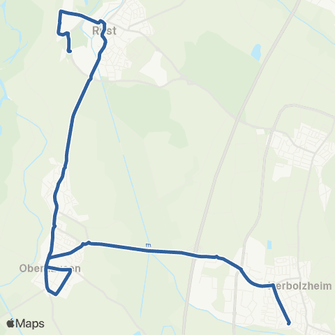 RVF Rheinhausen Hauptstr. 7 ↔︎ Herbolzheim  Bf map