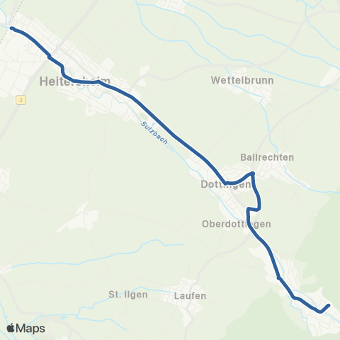 RVF Heitersheim Bf ↔︎ Sulzburg Marktplatz map