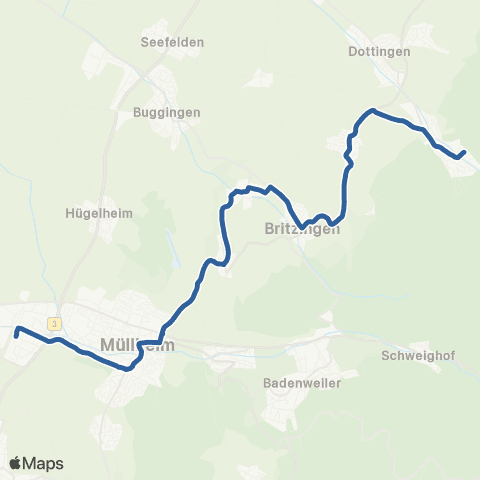 RVF Sulzburg Marktplatz ↔︎ Müllheim  Bf map