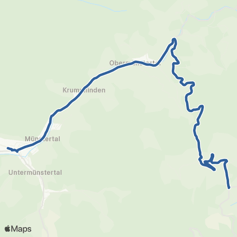RVF Münstertal Spielweg ↔︎ Münstertal Bf map