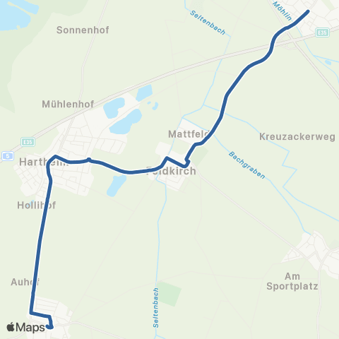 RVF Hausen a.d.M. Falkensteinerstr. ↔︎ Bremgarten Stube map