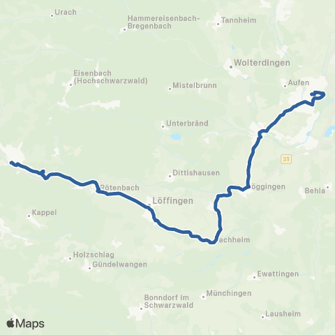 RVF Neustadt  Bf ↔︎ Donaueschingen Schulstr. map