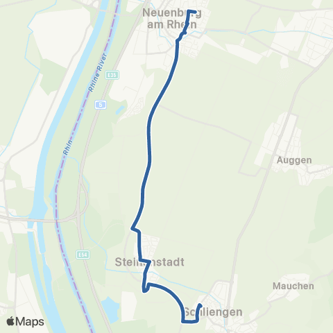 RVF Schliengen Eisenbahnstr. ↔︎ Neuenburg  Bf map