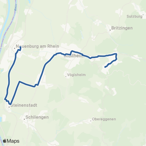 RVF Neuenburg Kreisgymnasium ↔︎ Bamlach map