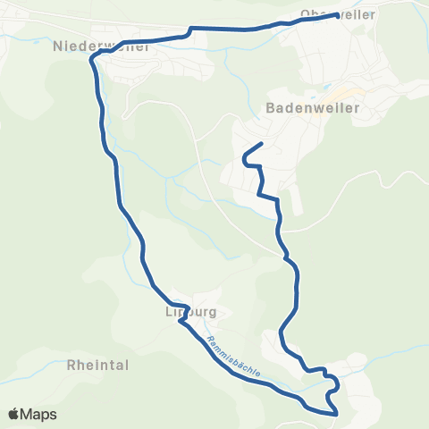 RVF Badenw. Parkpl.West ↔︎ Niederweiler Lipburger Str. map