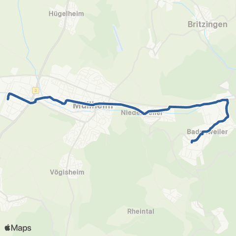 RVF Badenw. Parkpl.West ↔︎ Müllheim  Bf map