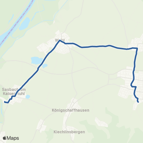 RVF Endingen Schulzentrum ↔︎ Sasbach Schule map