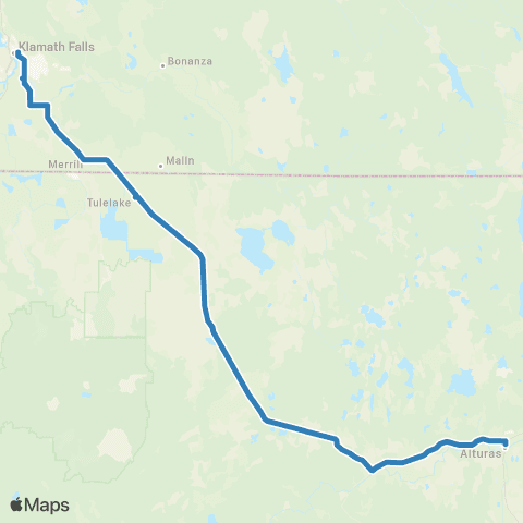 Sage Stage Klamath Falls map