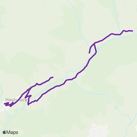Navette des Saisies Hauteluce Village - Hauteluce Les Contamines map