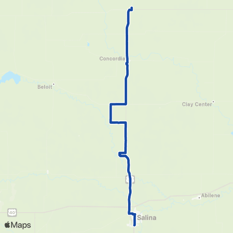 OCCK 81 Connection Southbound map