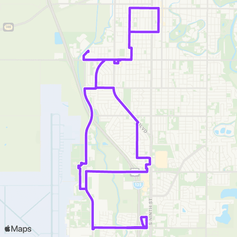 OCCK Purple 1 PM Peak map