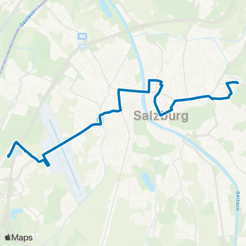 Salzburg Verkehr Wals Walserfeld Schule-Salzburg Obergnigl map