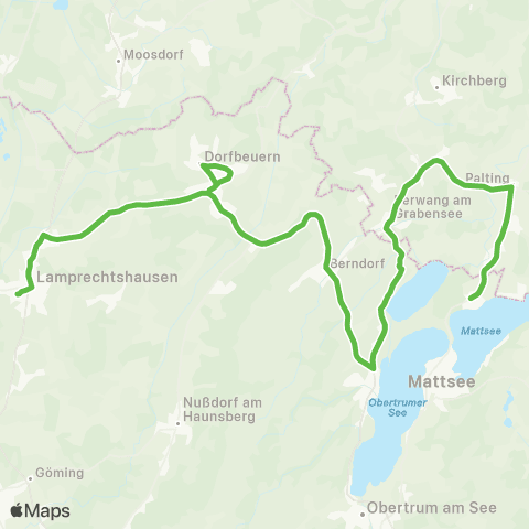 Salzburg Verkehr Lamprechtshausen - Dorfbeuern - Feldkirchen b.M. / - Berndorf - Perwang - Palting map
