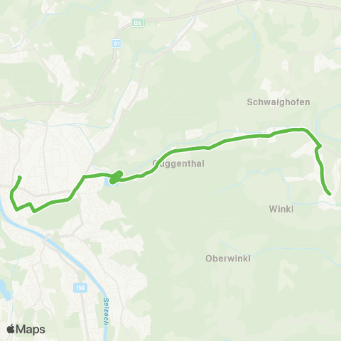 Salzburg Verkehr Koppl - Hinterschroffenau map