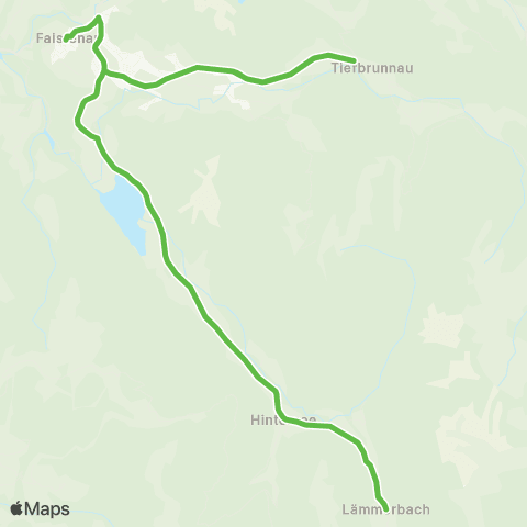 Salzburg Verkehr Hof - Faistenau - Tiefbrunnau / Hintersee map