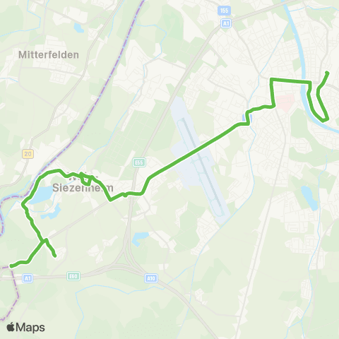 Salzburg Verkehr Salzburg - Wals - Walserberg Staatsgrenze map