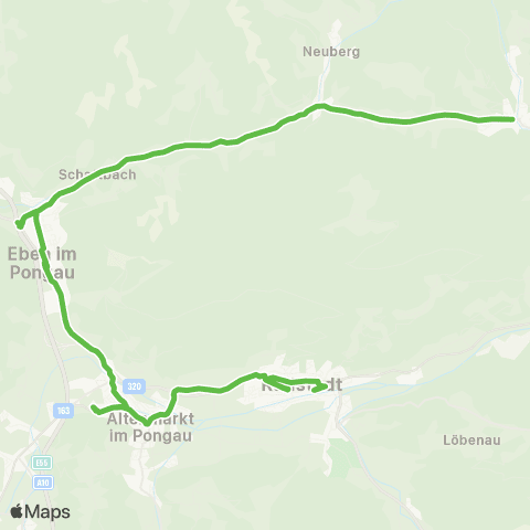 Salzburg Verkehr Radstadt - Altenmarkt - Eben im Pongau - Filzmoos map