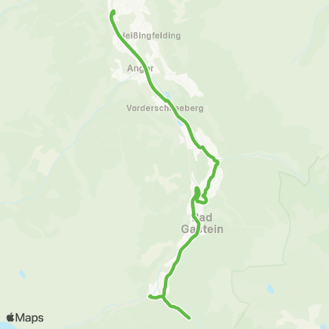 Salzburg Verkehr Bad Hofgastein - Bad Gastein - (Böckstein) / Grüner Baum map
