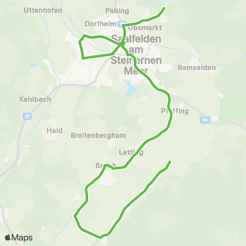 Salzburg Verkehr Zu - und Heimbringer Schulzentrum Saalfelden map