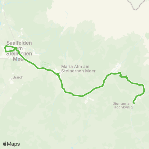 Salzburg Verkehr Saalfelden - Maria Alm - Hinterthal - Dienten Winter map