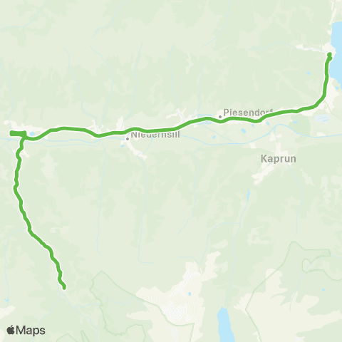 Salzburg Verkehr Zell am See - Uttendorf - Stubachtal map