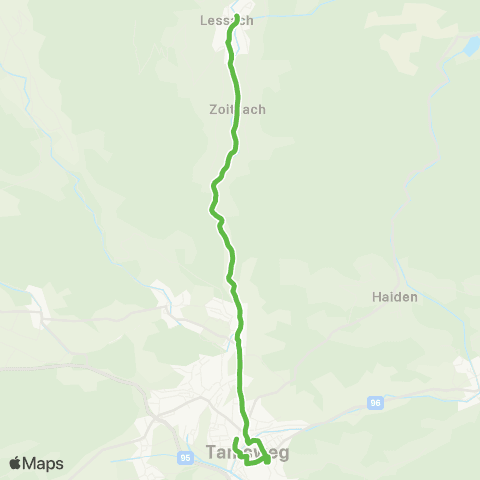 Salzburg Verkehr Tamsweg - Lessach Jahresfahrplan map