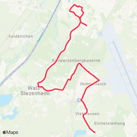 Salzburg Verkehr Viehhausen - Walserfeld - Siezenheim map