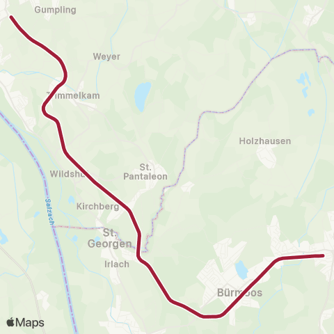 Salzburg Verkehr Salzburg - Ostermiething map