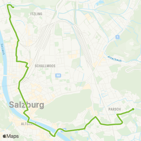Salzburg Verkehr Salzburg Ludwig-Schmederer-Platz-Salzburg Itzling West map
