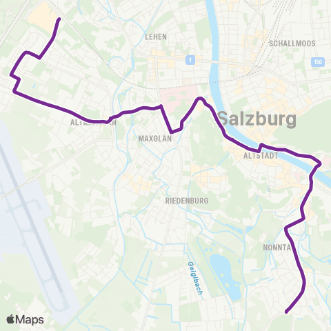 Salzburg Verkehr Salzburg Europark-Salzburg Justizgebäude map