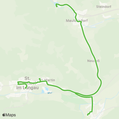 Salzburg Verkehr St.Margarethen Aineck - St.Michael - Katschberg Winterfahrplan Nebensaison map