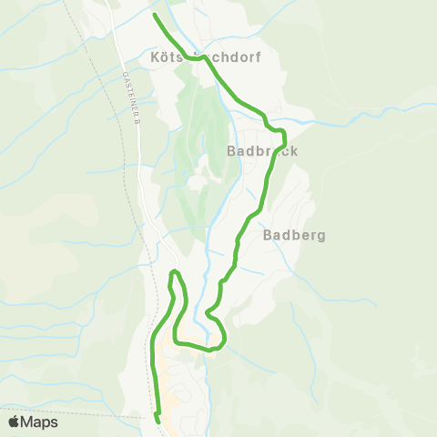 Salzburg Verkehr Kötschachdorf - Badbruck - Bad Gastein ( - Graukogel) map
