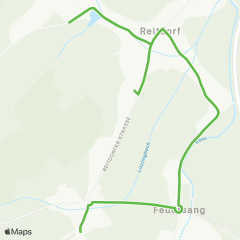 Salzburg Verkehr Skibus R1 St.Johann Reitdorf - Spacejet map