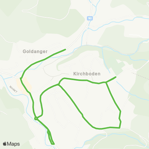 Salzburg Verkehr Skibus W1 Grafenberg - Flying Mozart - Grafenberg - Hof / Loipe map