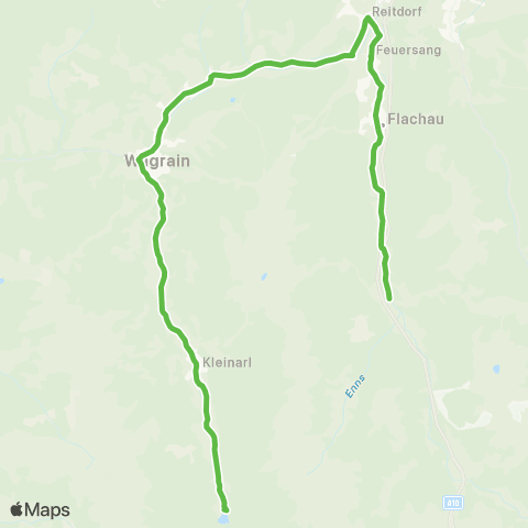 Salzburg Verkehr Wagrain - Flachau map