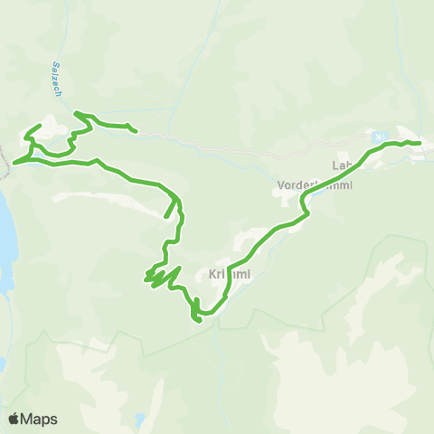 Salzburg Verkehr Wald - Krimml - Königsleiten Erweiterung inkl. Ronach - TVB Wald / Königsleiten map
