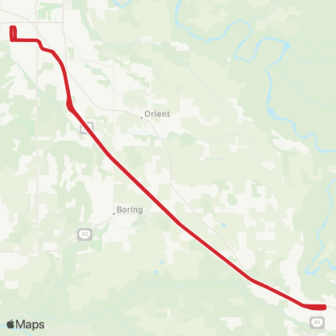 Sandy Area Metro Sandy Local & Gresham Express map