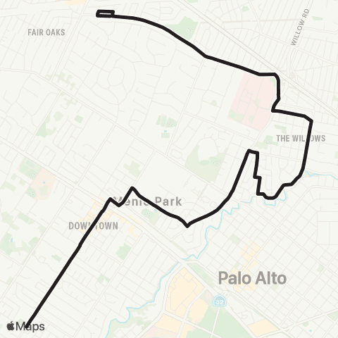 SamTrans School Routes Hillview School - Bay / Marsh map