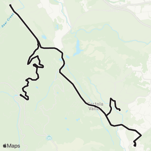 SamTrans School Routes Ormondale School - La Honda / Grandview map