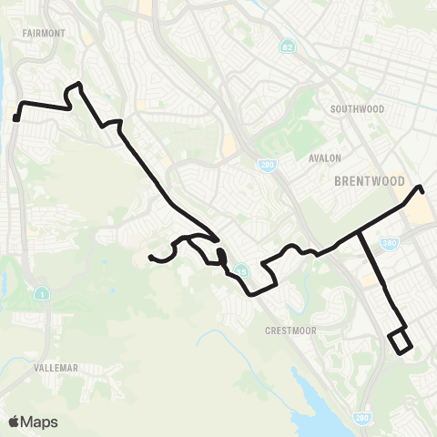 SamTrans School Routes Pacifica - Parkside IL map